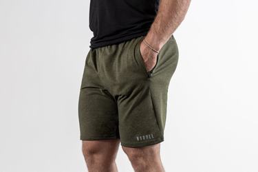 Nobull Knit 8.5" Men's Shorts Olive | Australia (RV1547)